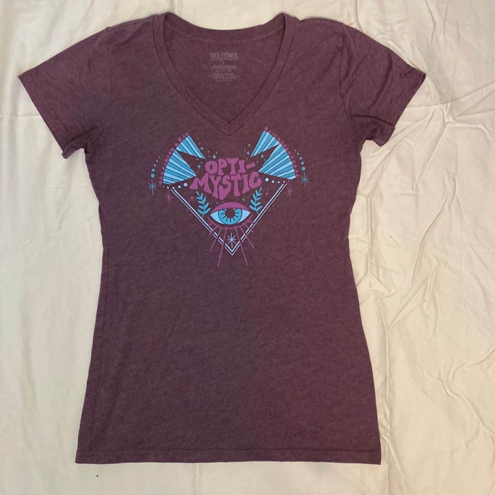 Soul Flower “Opti-mystic” Tee | Large | Purple